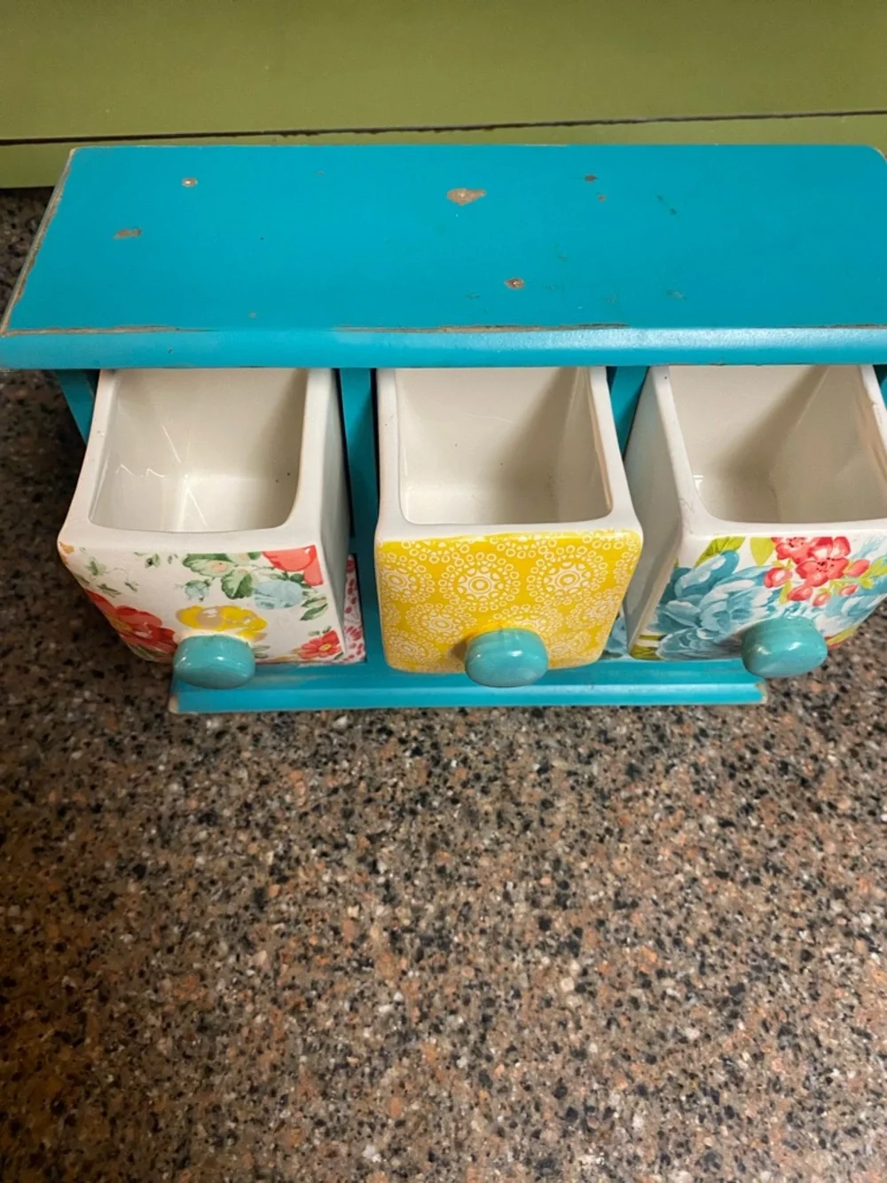 The Pioneer Woman Vintage Floral 6-Drawer Spice & Tea Box- Retired - Picture 7 of 10